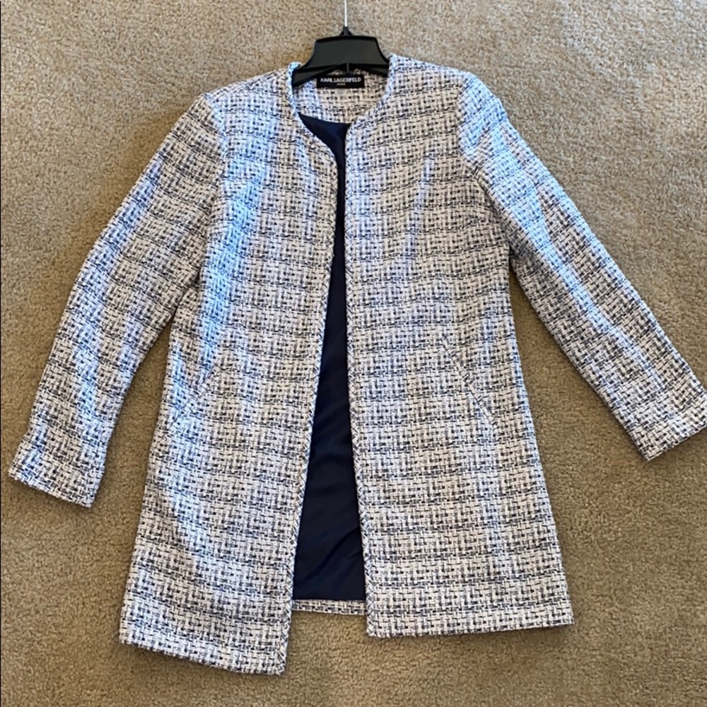 Karl Lagerfeld Textured Knitted Coat